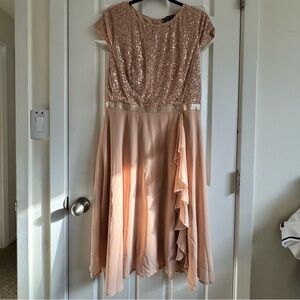 Sequined Dress Pastel Pink Soft Girl Size XL fairy core cottage core